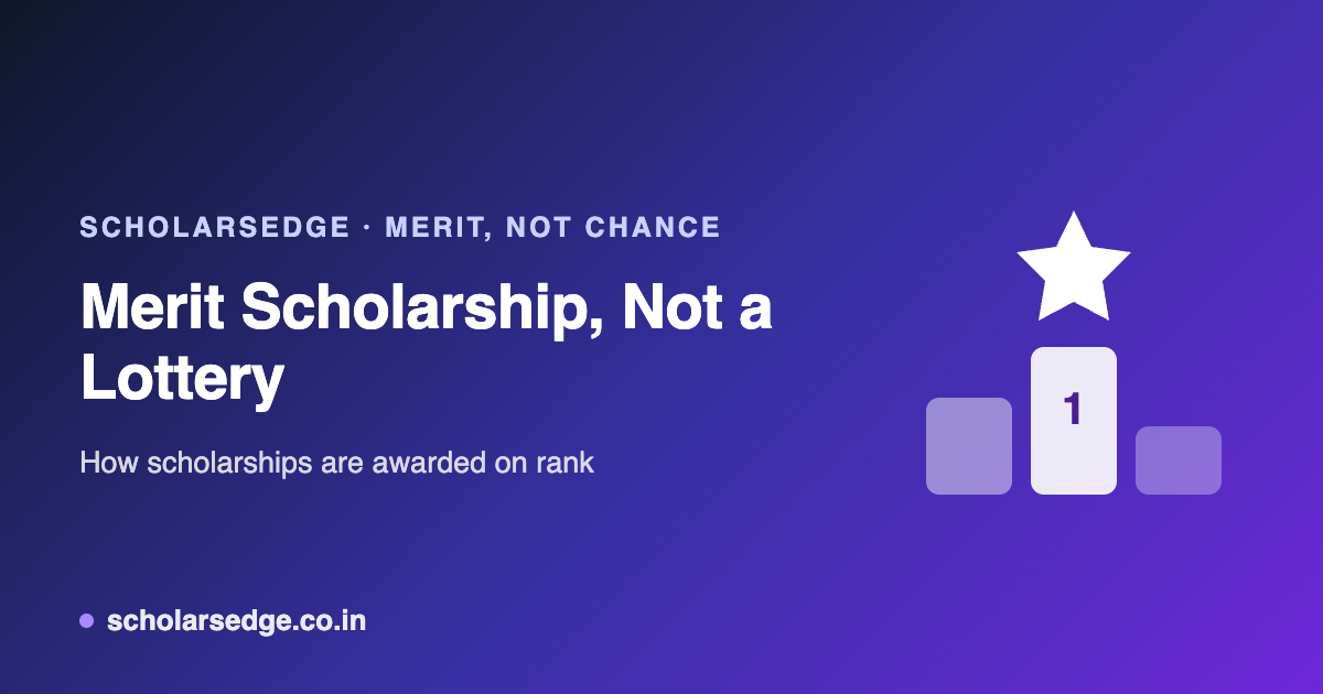 Merit Scholarship, Not a Lottery: How Awards Are Decided on Rank